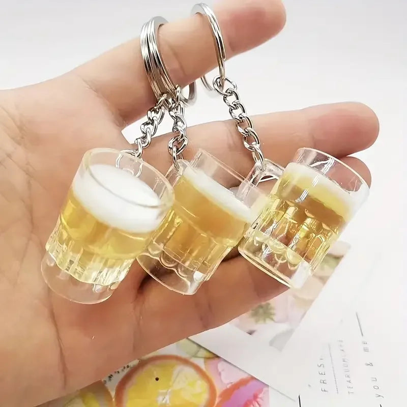 Bierglas Schlüsselanhänger Set – ProstGlück Oktoberfest 2025 (4er-Set)