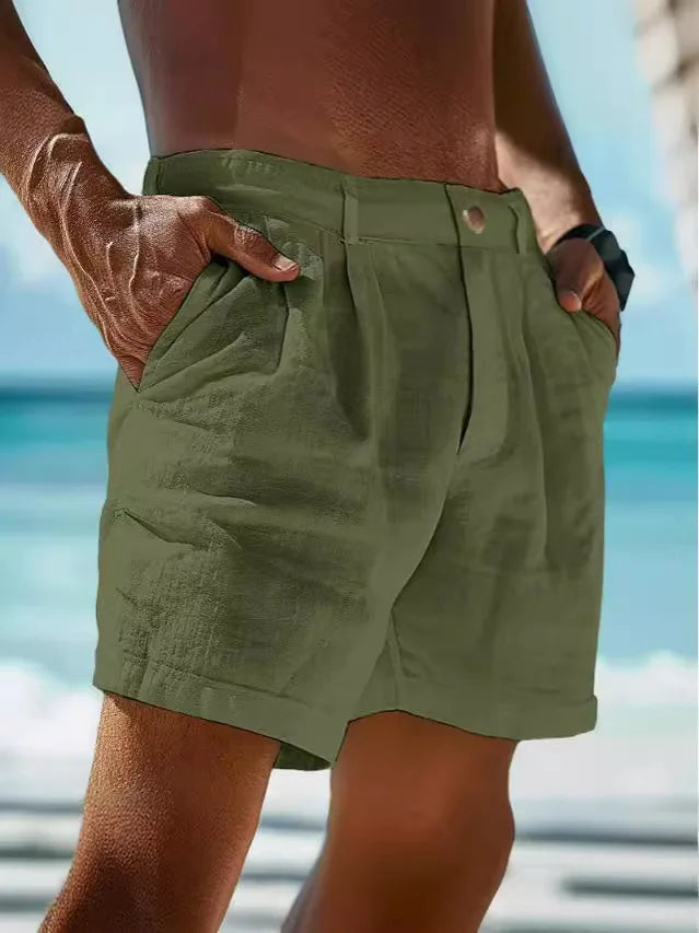 Luftige sommershorts i lin for menn – Jonas