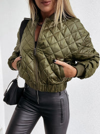 Padded Women's Bomber Jacket with Pockets – Marisa
