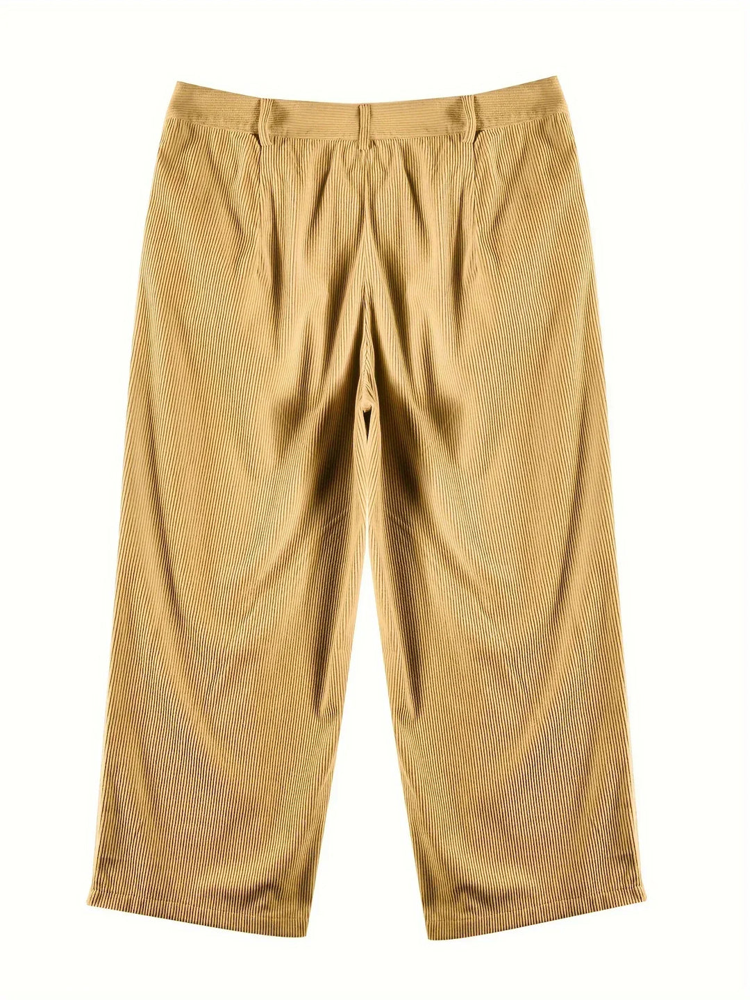 Women's corduroy pants with high waist and straight cut – Elvira