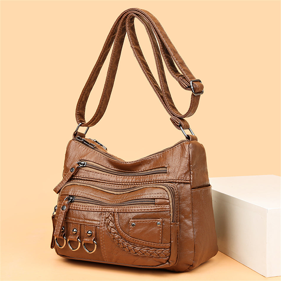Bolso de mano vintage de cuero para mujer – Isabella