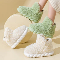 Warm women's slippers made of cotton & plush – CozySteps