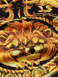 Camisa de hombre de manga corta expresiva con patrón barroco y motivo de león – Dante