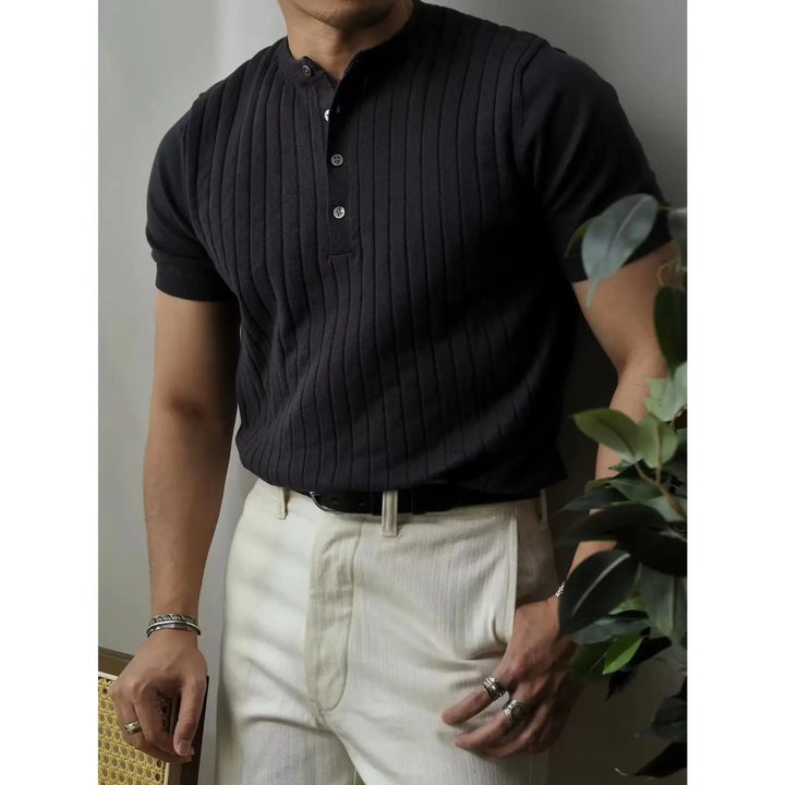 Slim fit herrepoloshirt med glidelås – Fabrizio