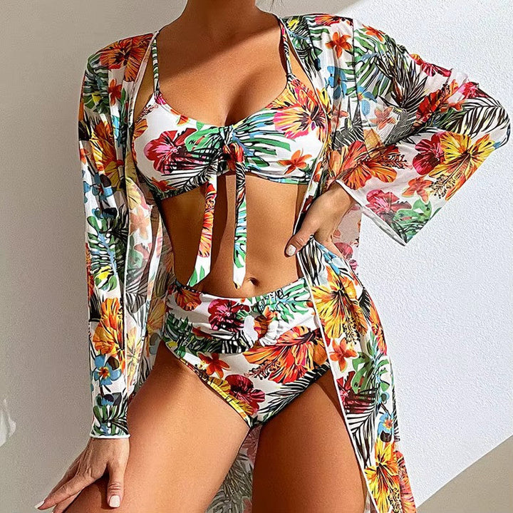 Bikinisæt med høj talje og cover-up – Amira
