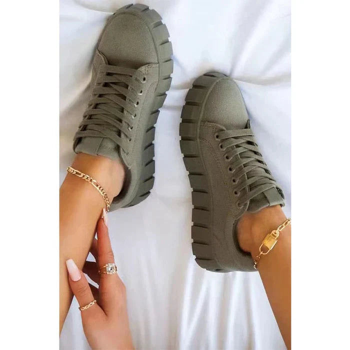 Zapatos deportivos ortopédicos para mujer con suela de plataforma - Mira
