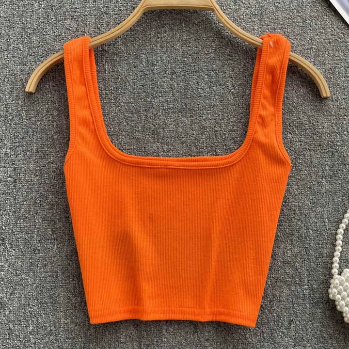 Seamless Crop Top in Solid Color – Zayra