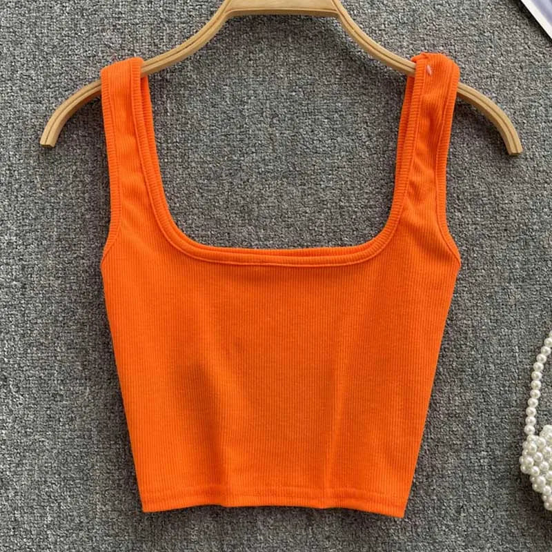Seamless Crop Top in Solid Color – Zayra