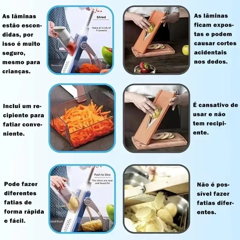 Secure 5-in-1 Vegetable Cutter (1+1 Free) - VeggieChop Pro