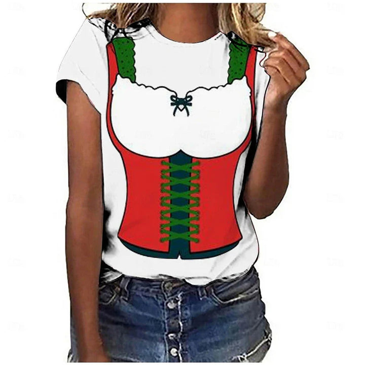 T-shirt i dirndl-look – DirndlShirt Oktoberfest 2025