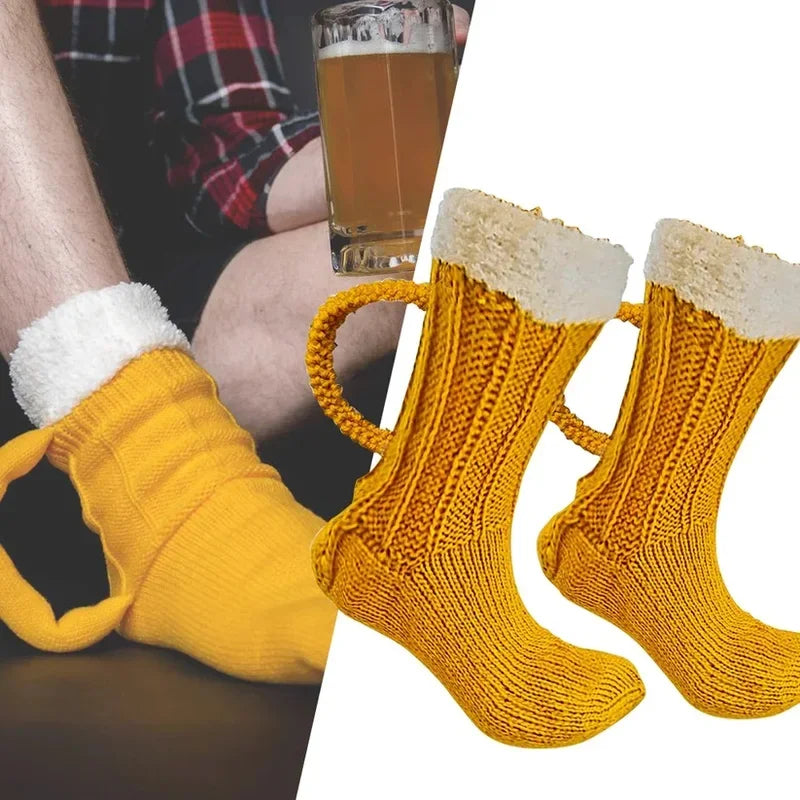 Unisex sokker i ølkrus-design – SchaumSocken Oktoberfest 2025