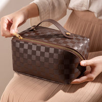 Cosmetic Bag made of PU Leather with Compartments – LuxeCarry