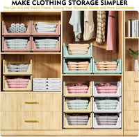 5er-Pack stapelbare faltbare Kleiderschrank-Aufbewahrungsboxen – Liora