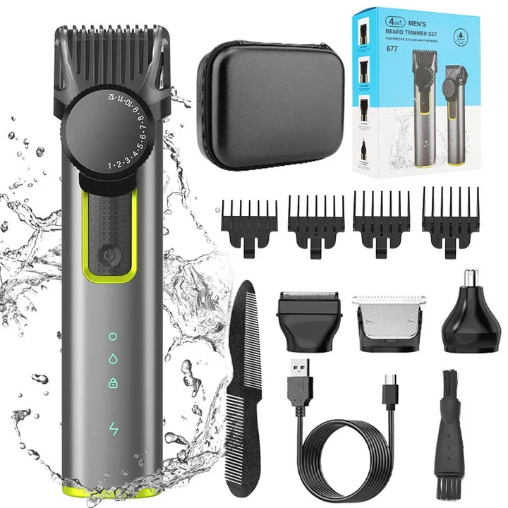 Barttrimmer & kabelloses Haarschneider-Set – HydroTrim