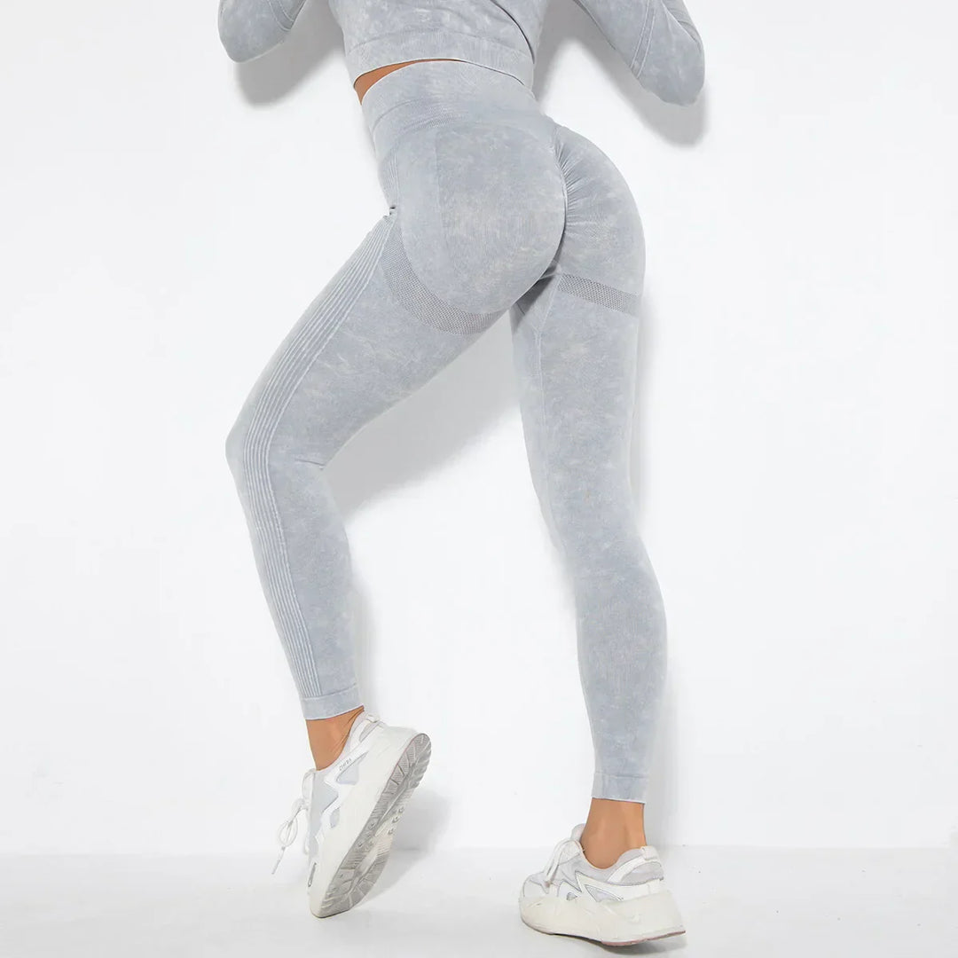 Conjunto de yoga para mujer sin costuras con top corto - Nova