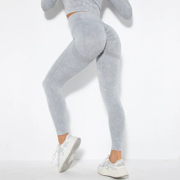 Conjunto de yoga para mujer sin costuras con top corto - Nova