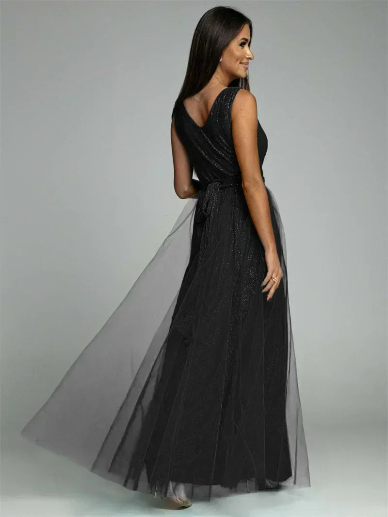 Stylish V-Neck Dress - Mindy