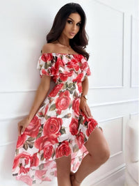 Off-Shoulder Mini Dress with Ruffles – Lina