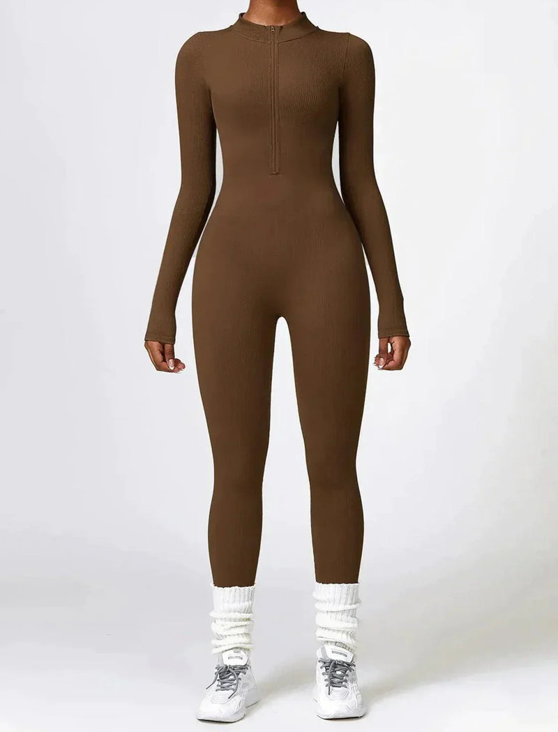 Luxurious full-body romper with long sleeves - Lisa
