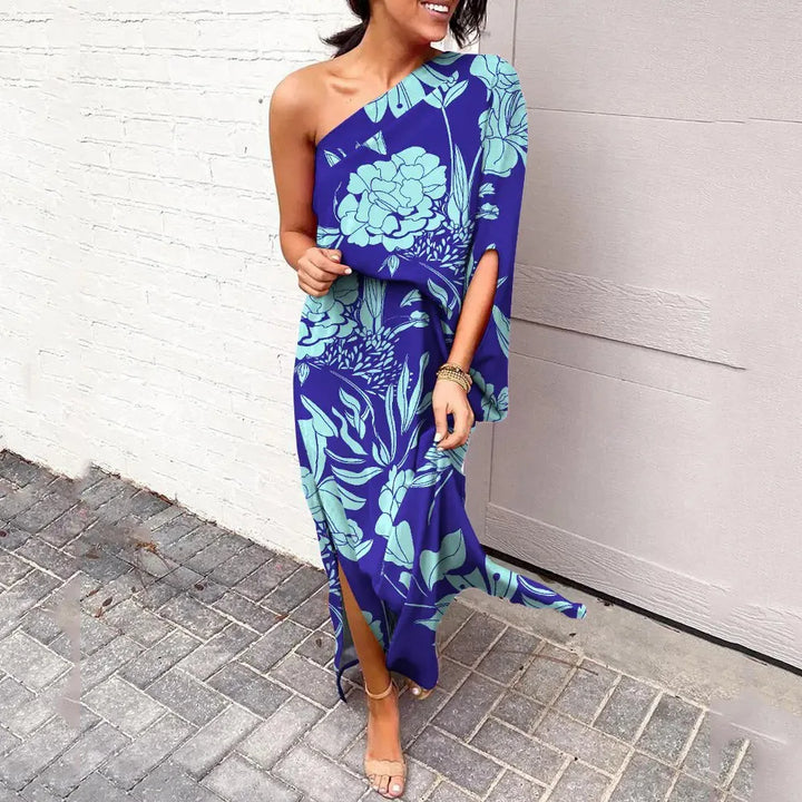 Dress with Diagonal Shoulder Seam - Mila