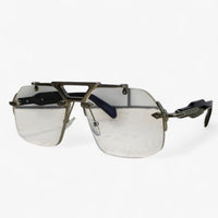 Randlose Oversized Sonnenbrille mit Metallakzenten – Vexor