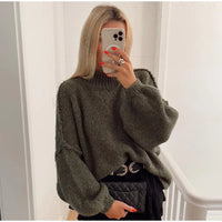 Oversized strikket damepullover - Mia