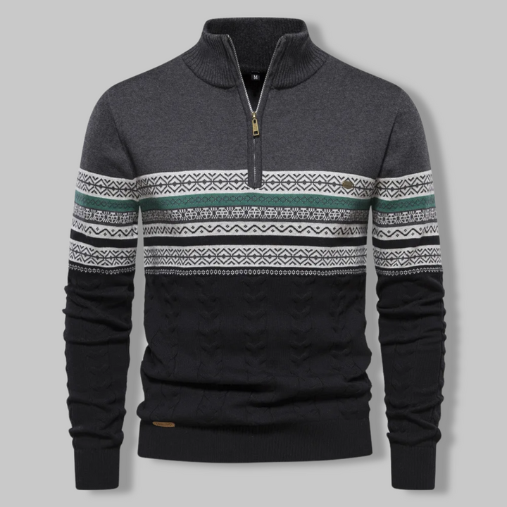 Striped Zip Pullover - SummitZip
