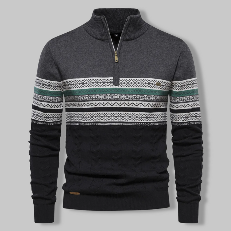 Striped Zip Pullover - SummitZip