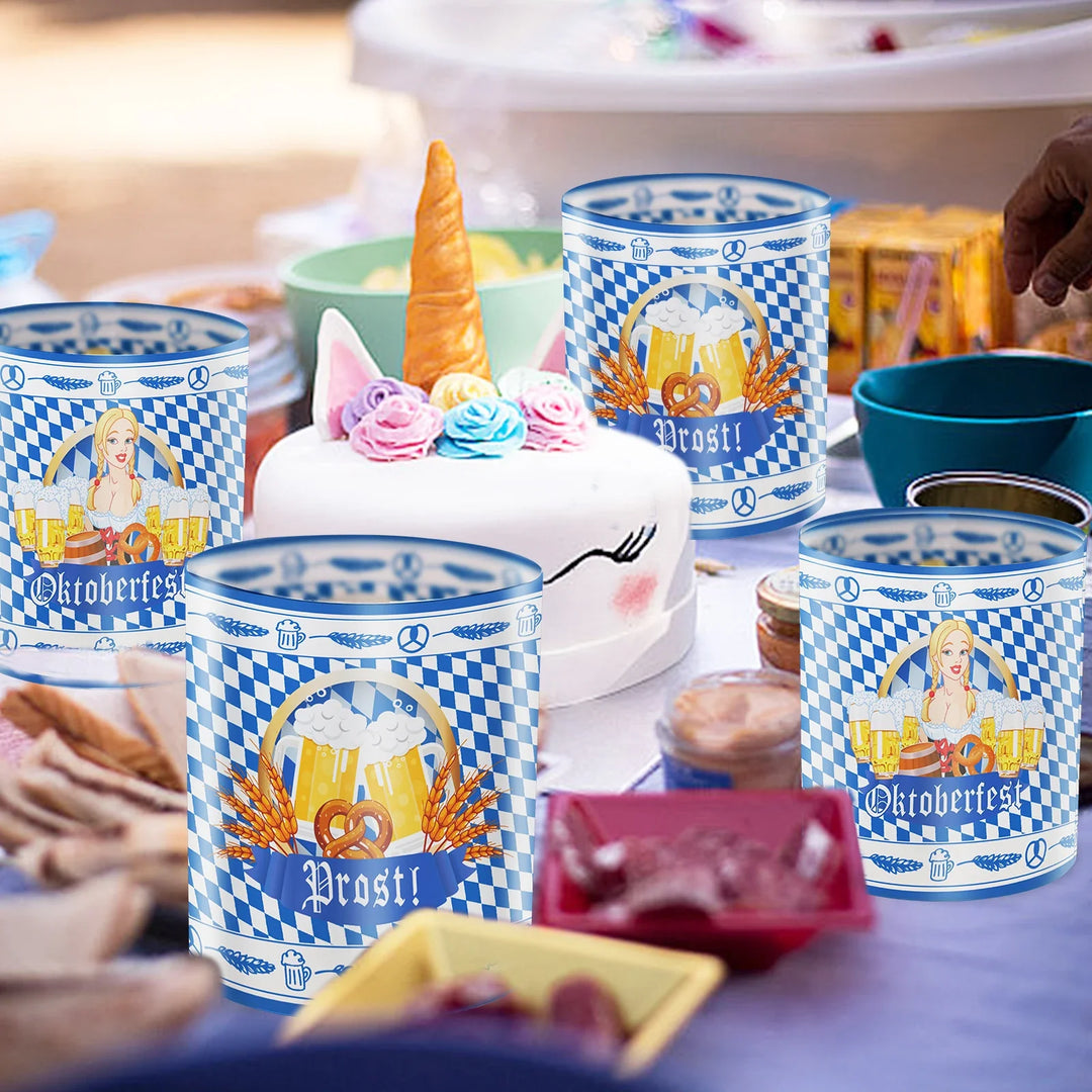 Set de faroles de mesa con diseño Oktoberfest (12 piezas, 1+1 gratis) – LampenFreude Oktoberfest 2025
