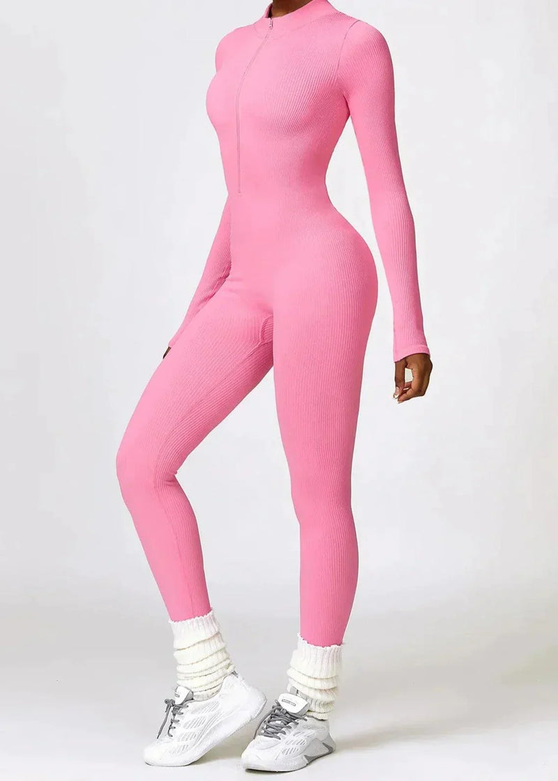 Luxurious full-body romper with long sleeves - Lisa