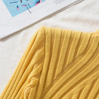 Women's knitted sweater with turtleneck and long sleeves – Elodie