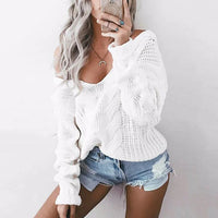Women's Oversize Knit Sweater with Long Sleeves – Thalia