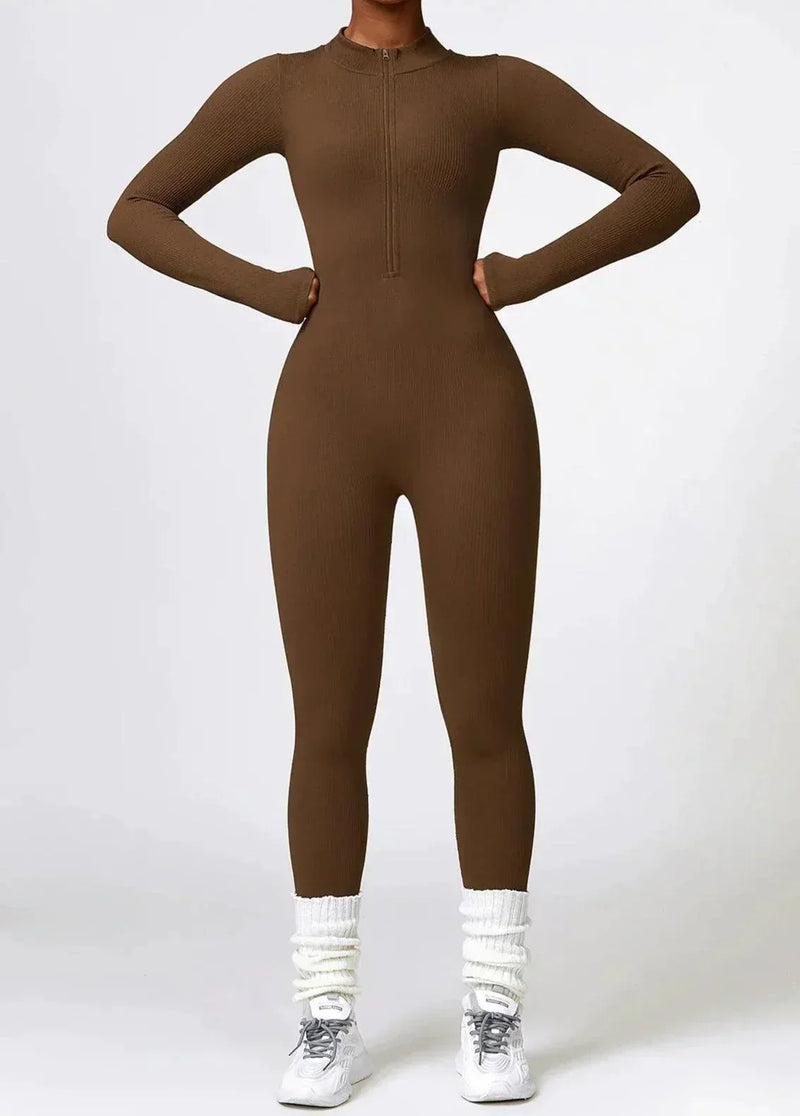 Luxurious full-body romper with long sleeves - Lisa