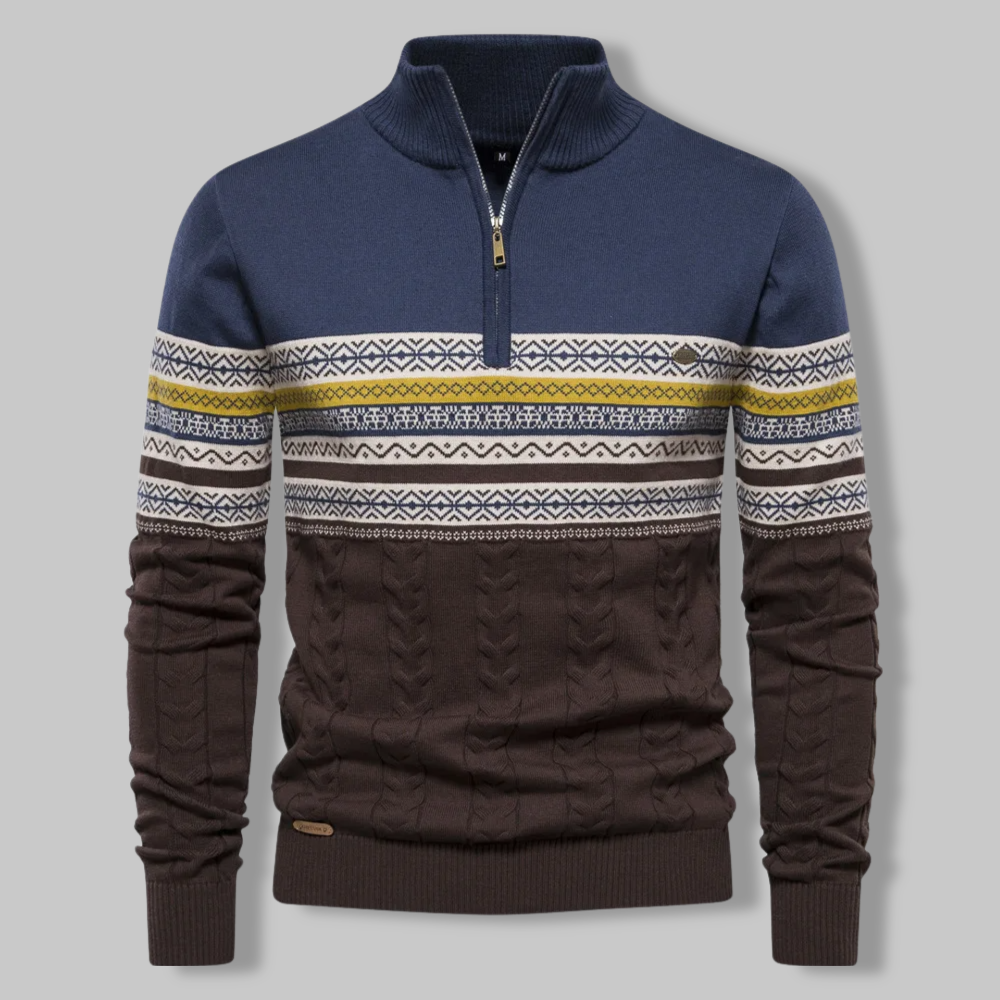 Striped Zip Pullover - SummitZip