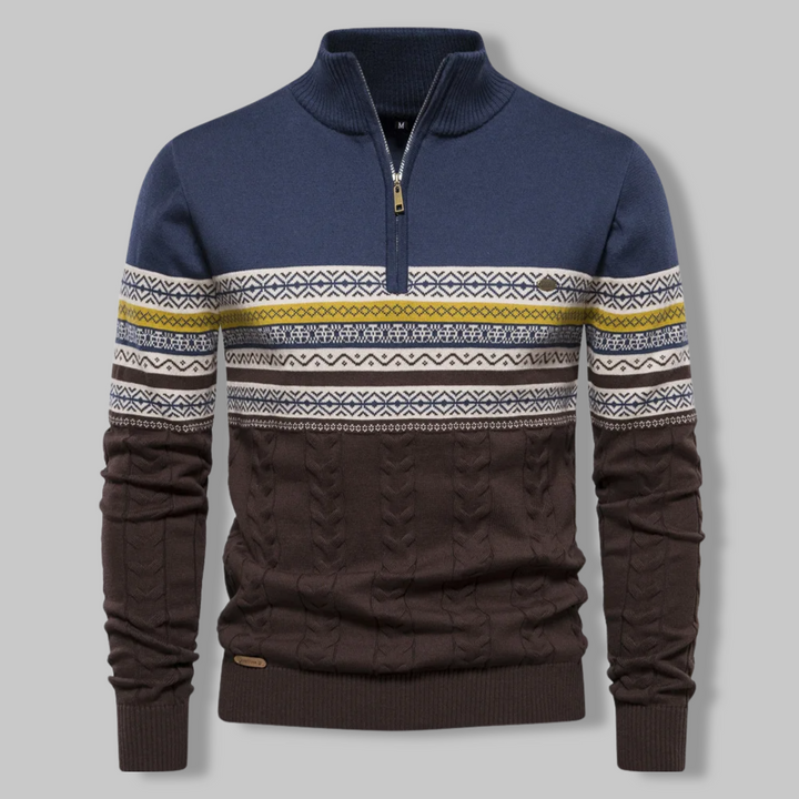 Striped Zip Pullover - SummitZip