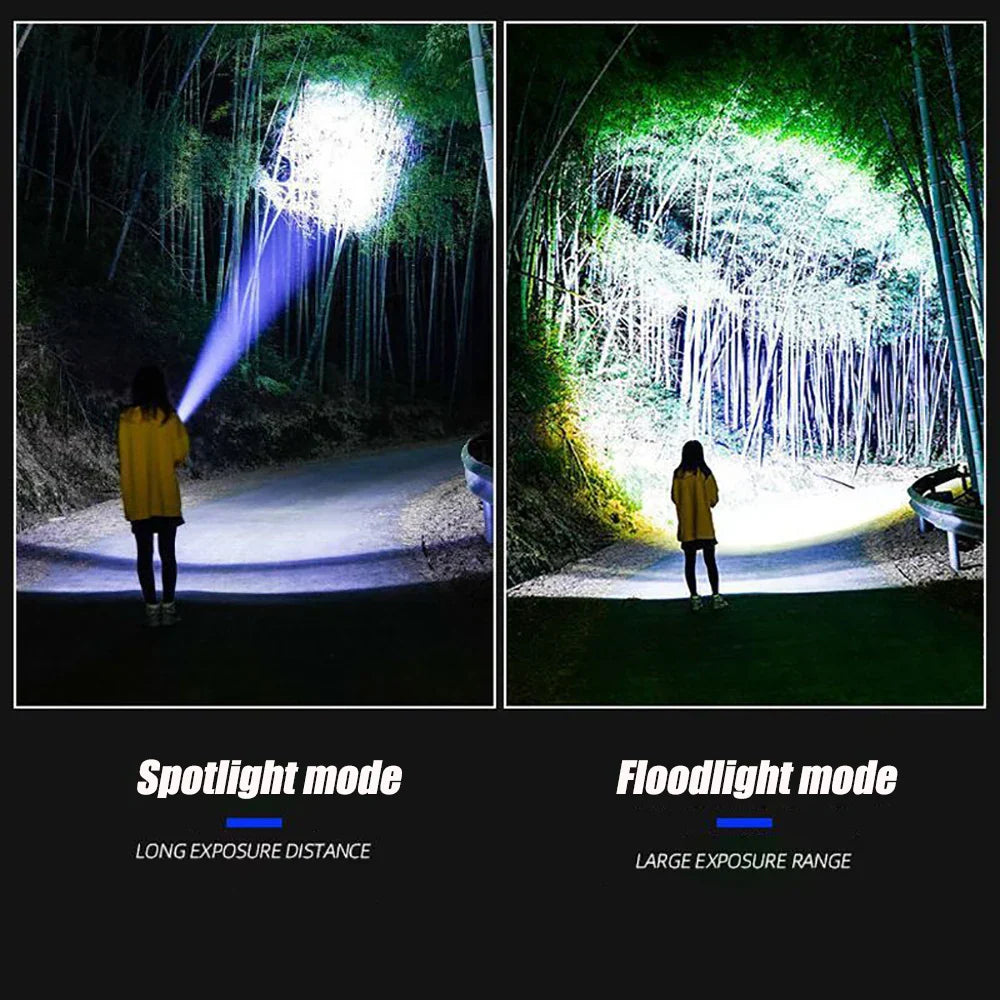 Oppladbar 10000 lumen LED-lommelykt – Striker