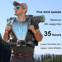 Portable Waist Clip Fan with Two Air Outlets and 20,000mAh Battery – BreezeMate