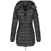 Women's parka with hood and down filling - Elena