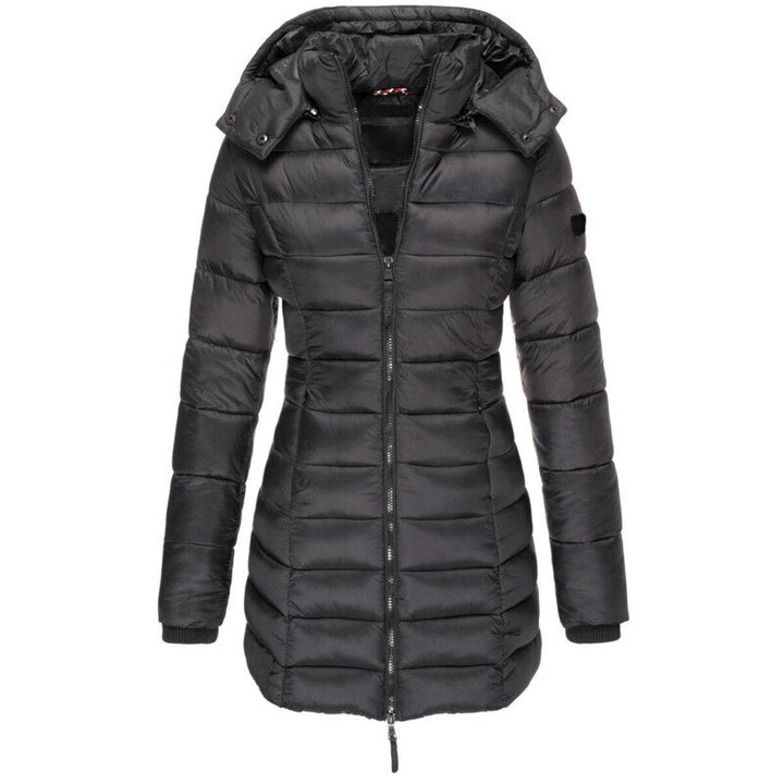 Women's parka with hood and down filling - Elena
