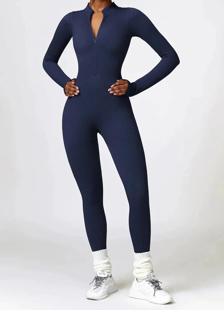 Luxurious full-body romper with long sleeves - Lisa