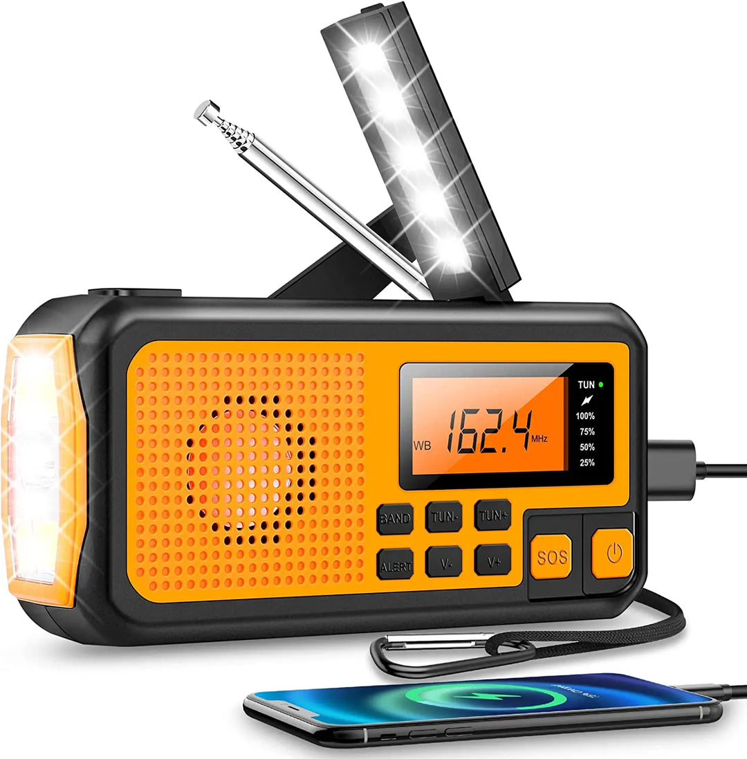Multifunktionales Notfallradio mit Ladeoptionen - SafeSignal
