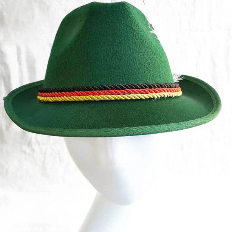 Bavarian Felt Hat with Feather (Unisex) – Traditional Hat Oktoberfest 2025