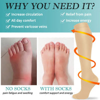 3 Pairs of Knee-High Compression Socks - FitSupport