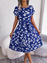 Blue Printed Midi Dress – Naomi