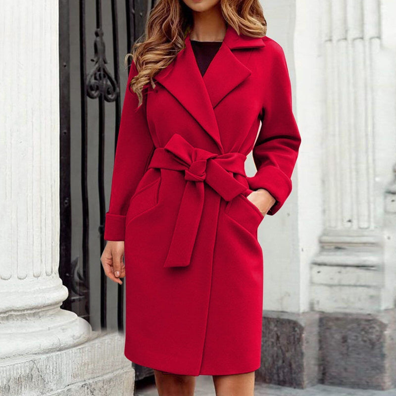 Long Women's Trench Coat Winter Coat - Sienna