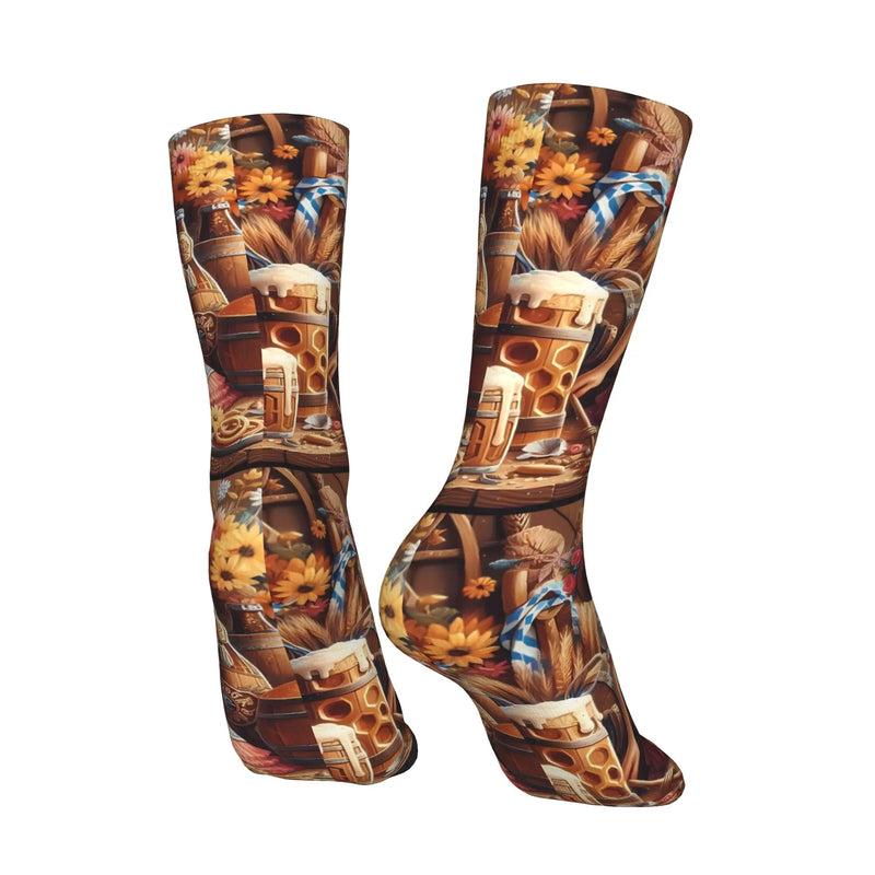 Sokker med Dirndl-print (2-pak) – Trachtensokker Oktoberfest 2025