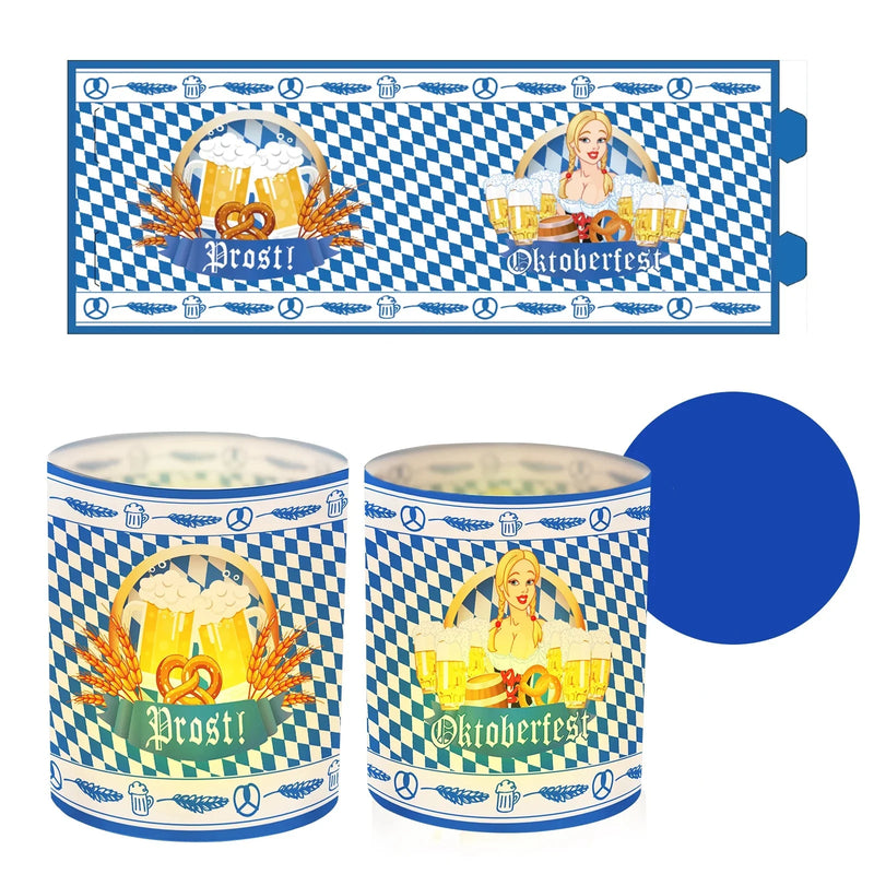 Set de faroles de mesa con diseño Oktoberfest (12 piezas, 1+1 gratis) – LampenFreude Oktoberfest 2025