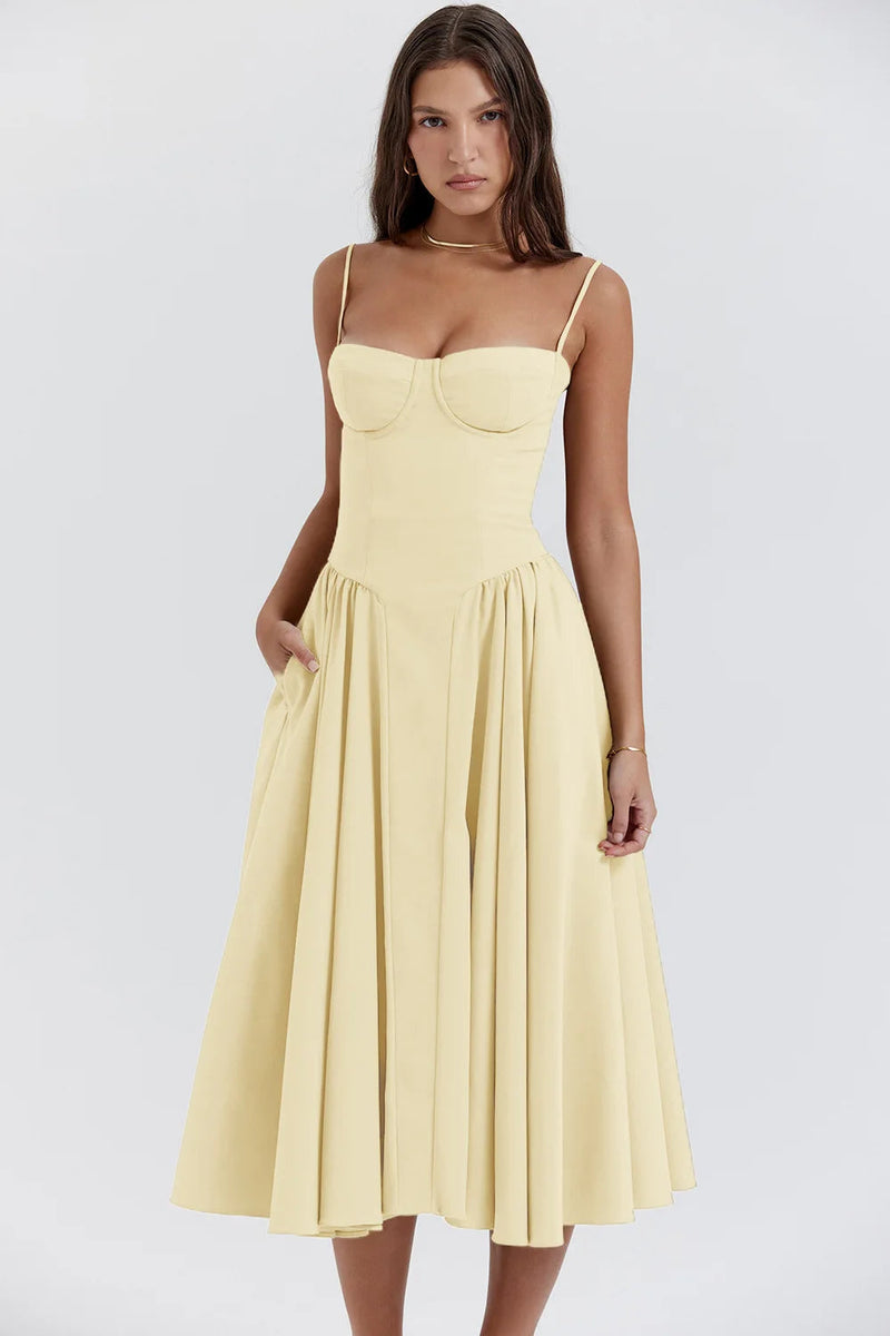 Summer dress with sweetheart neckline – Elvira