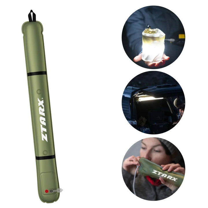 Oppblåsbar solcelle-LED-rørlampe – LumiGlow Pro