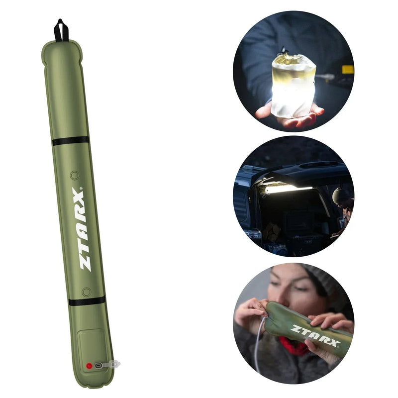 Oppblåsbar solcelle-LED-rørlampe – LumiGlow Pro